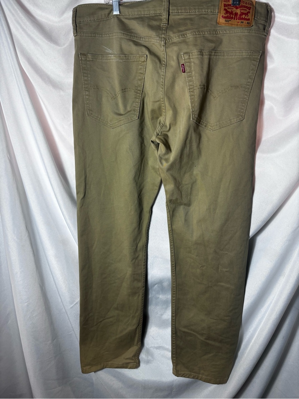 Levi's Olive Green Straight Leg Chinos - Picture 5 of 8